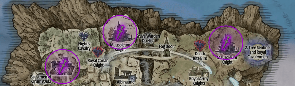 Markers displayed on the map